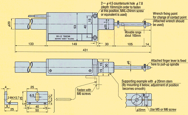 Dimensions D-100/D-100S