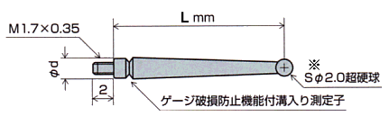 測定子外観寸法図