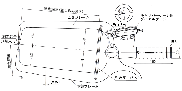 全商品オープニング価格 SK ダイヤルキャリパゲージ 測定範囲10〜35mm 最小表示0.025mm BO2 4121554 