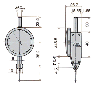 Dimensions ; Large dial face D series