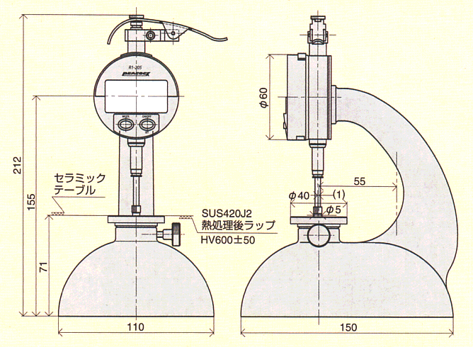 外観寸法図 R1-205