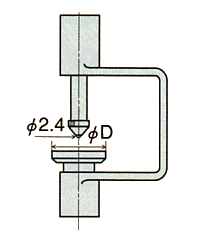 Top ball, bottom flat type