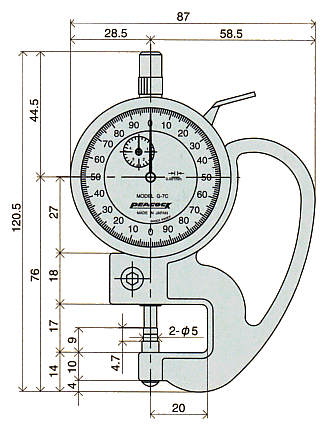 外観寸法図 G-7C