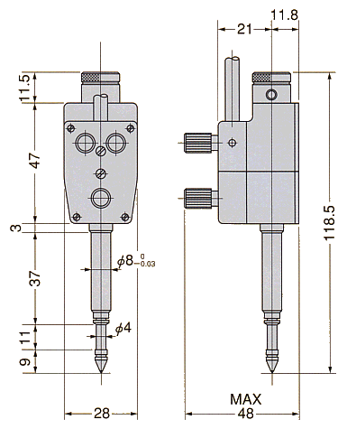 外形尺寸；SC-2A